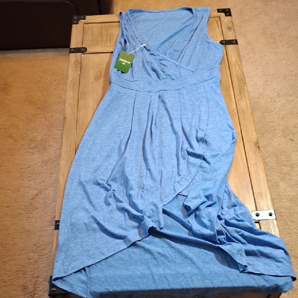 HALARA Asymmetrical Blue Dress